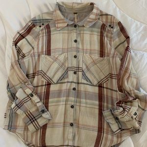 Freepeople  Plaid Button Down XS